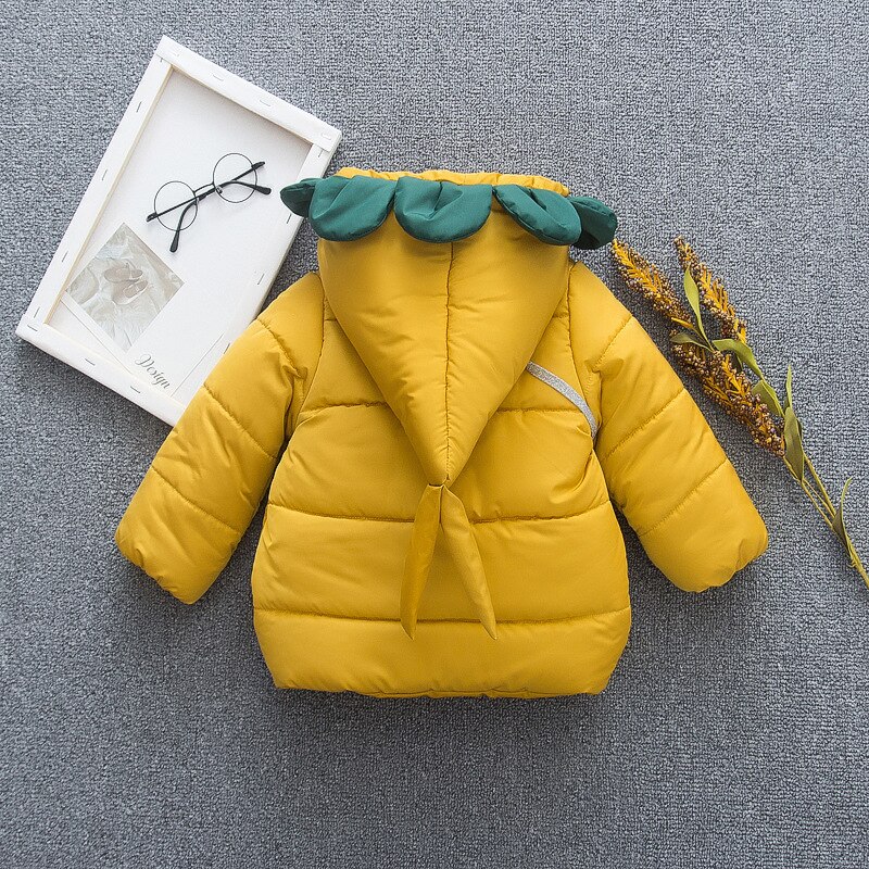 Y.L.STUDIO-abrigo de invierno para niño niña, de dibujos animados, Thcik, ropa de bebé con capucha, chaqueta acolchada de algodón para bebé