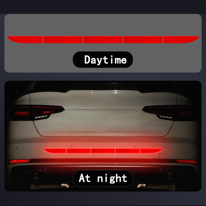 Car Reflective Sticker Car Warning Strip Car Safety Reflective Strips Reflect Stickers Reflective Tape Car Exterior Accessories: Red