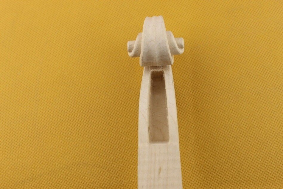 Manche de violon blanc en érable pour étudiant, 8 pièces sculptées à la main, taille 4/4