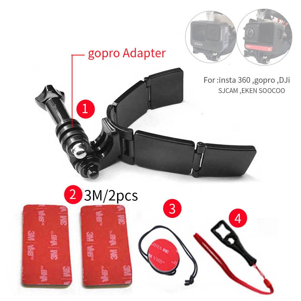 TUYU podstawa robić mocowania motocykla uchwyt robić OSMO akcja SJCAM sj4000 Xiao mi GoPro bohater 9 8 7 6 5 EKEN 4 sposoby gramofon klamra: zestaw-8