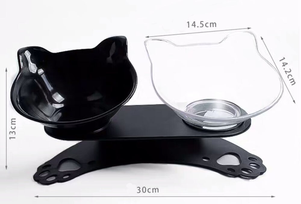 Bols durables Double pour chats | Bols pour animaux de compagnie surélevée, avec support surélevé, fournitures d'alimentation et d'arrosage pour chats, fournitures pour chiens