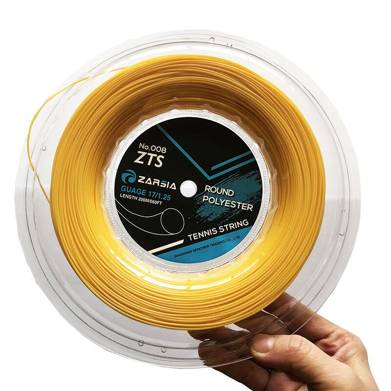 ZARSIA-cuerdas de tenis redondas de poliéster, línea de entrenamiento de tenis, 200m -40: Yellow