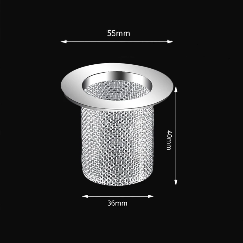 Roestvrijstalen afvoerputje Filter Mesh Gootsteenzeefje Douche Afvoerputje Stopper Anti-verstopping Filter Val Badkamer Accessor: WHITE