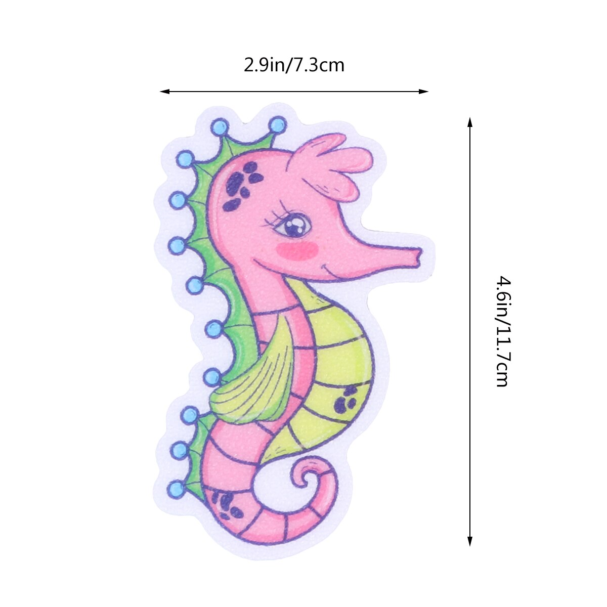 10pcs Sticker Self-adhesive Anti-Slip Colorful Marine Fish Sticker for Bathroom