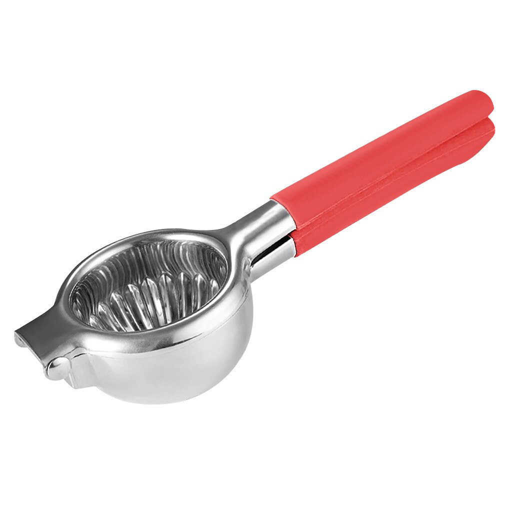 Lemon Citrus Juicer Stainless Steel Heavy Metal Manual Lime Juicer Manual Squeezer Bowl Squeezed Lemon Squeezer Bar KitchenTool: Red 