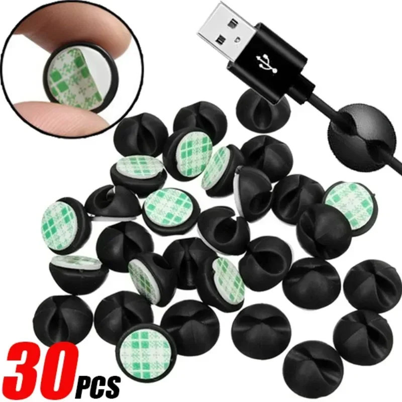 Clip de câble de données pour tableau de bord de voiture, auto-adhésif, Hub de ligne USB, support de fil, pince de fixation, organisateur de fil de bureau, accessoires