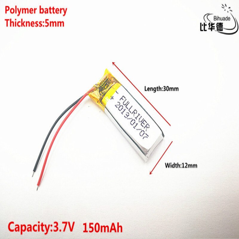 Production of in 051230 501230 150MAH BT150 Bluetooth Headset 3.7V lithium polymer battery 37V