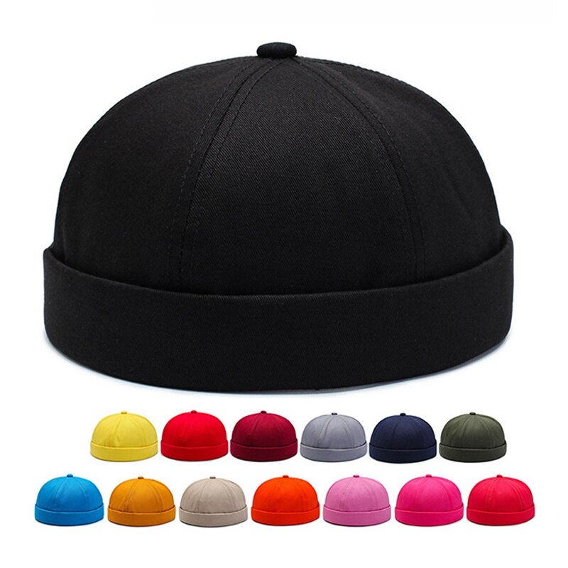 Hot! Beanie Men Women Retro Brimless Portable Adjustable Hip Hop Hat Skull Cap Solid Color Wonderful Gift