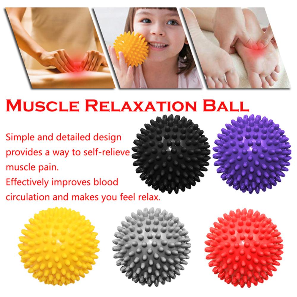 Pvc spiky massage bold udløsepunkt sport fitness hånd fod smerte stress relief fitness tilbehør muskel slappe af bolden 5 farver