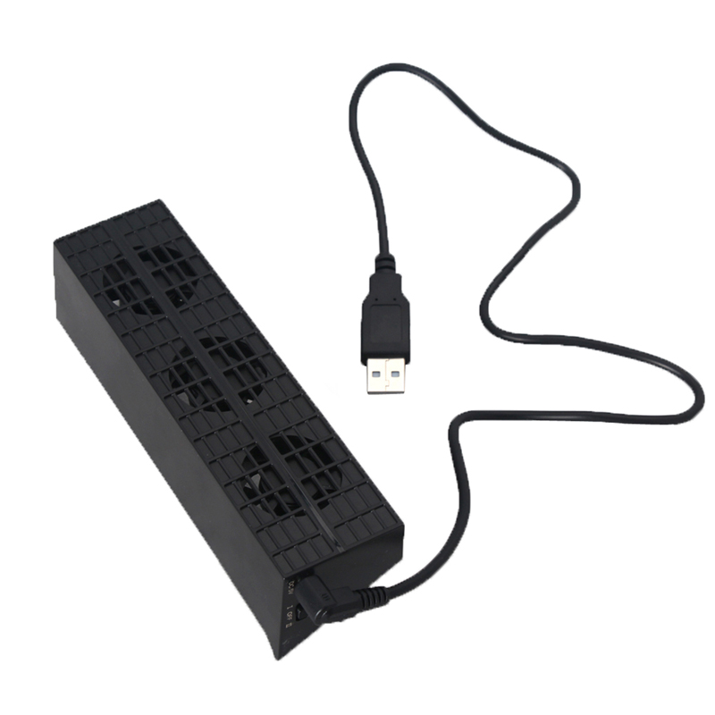 Cooling Fan Cooler Heat Exhauster Temperature Control For PS4 Slim Game Console