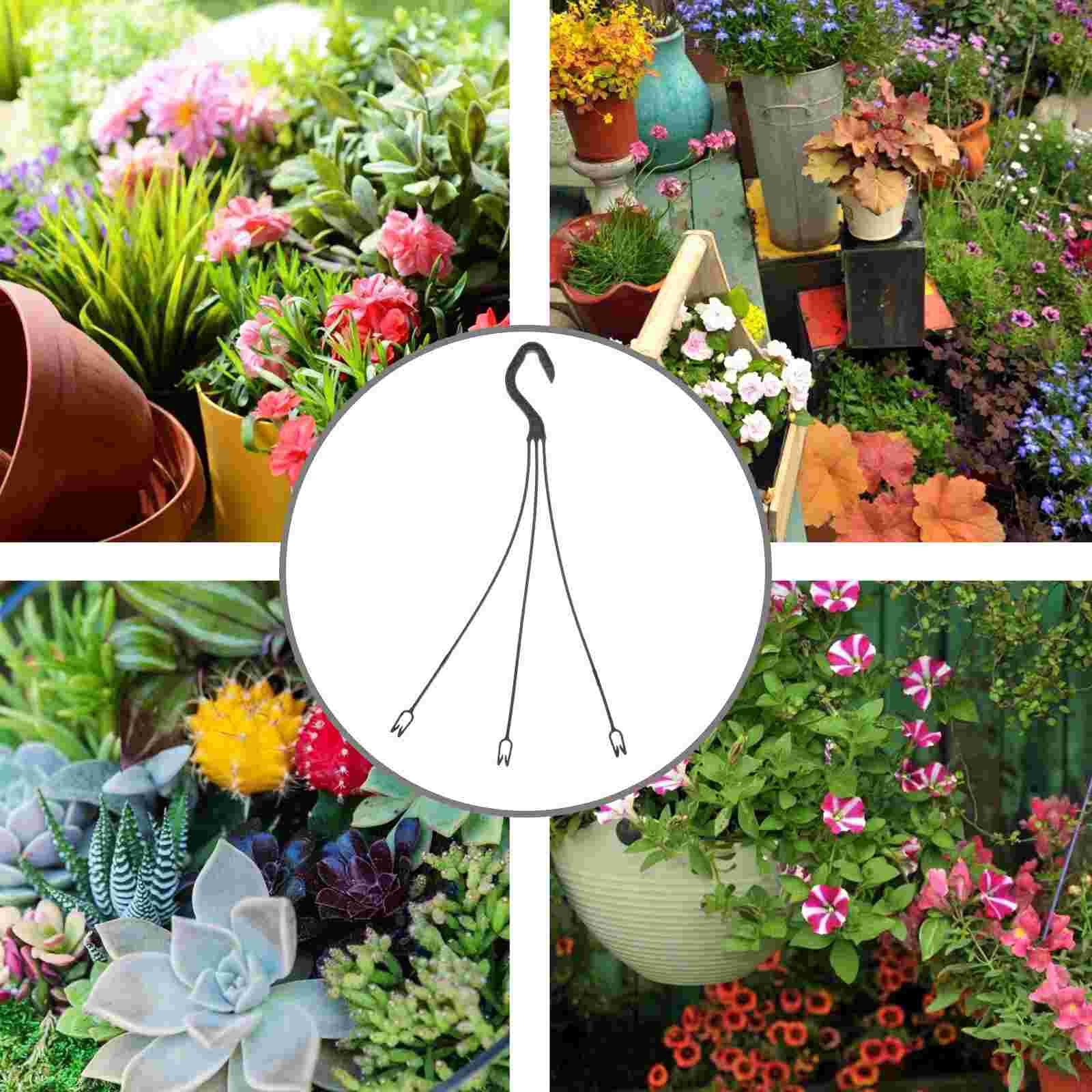 25pcs Plant Pots Hanger Hook Flowerpot Hanging Basin Hanger Garden Basket Holder