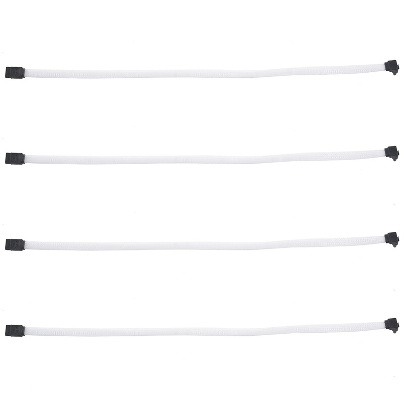 -4x 50cm sata 3.0 iii sata 3 7 -pin-datenkabel, rechtwinklig , 6gb/ s ssd-kabel, hdd-festplatten-datenkabel mit nylonummantelung: Default Title