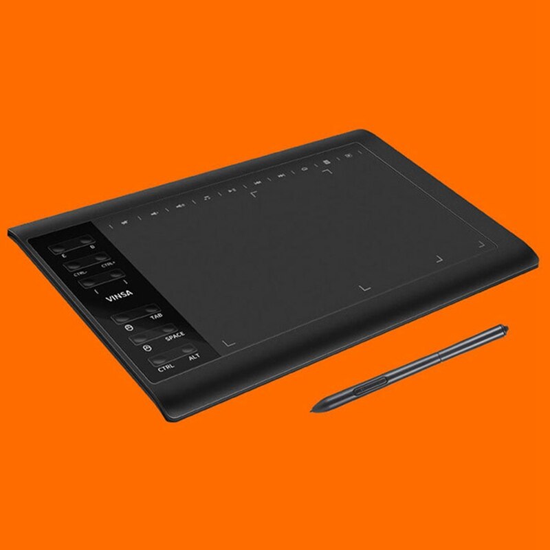 10 x 6 zoll-grafiktablett mit stift, zeichenfläche, 8192 druckstufen, batterieloser stift, unterstützung für otg-funktion