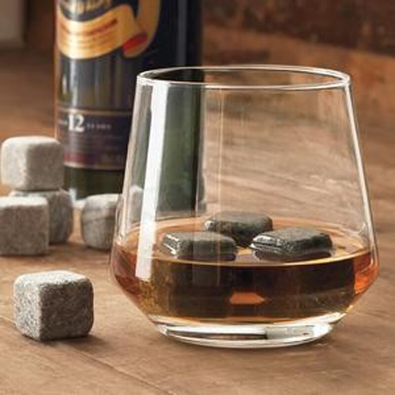 3 färger 9 st / set whisky stenar med trälåda + sammet väska whisky whisky stenar sten kub sten trälåda