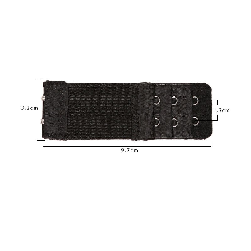 1PC 2 Haken Bh Verlängerung Für frauen Elastische Bh Erweiterung Gurt Haken Clip Expander Einstellbare Gürtel Schnalle Unterwäsche 13 farben: Schwarz