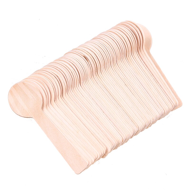 100Pcs Mini Houten Lepels Wegwerp Houten Ijs Dessert Lepels Biologisch Afbreekbaar Gebruiksvoorwerp Wedding Party Keuken Servies