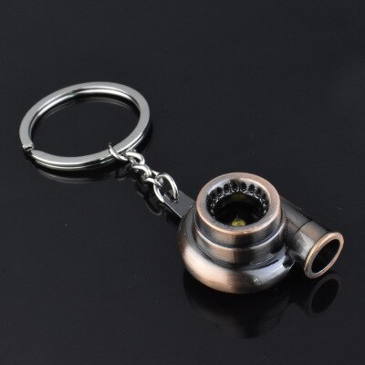 Whistle Sound Turbo Keychain Sleeve Bearing Spinning Auto Part Model Turbine Turbocharger Key Chain Ring Keyfob Keyring: 3