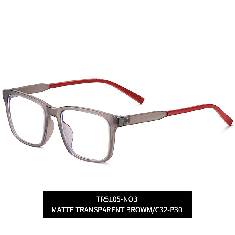 Gafas cuadradas Tr90 para niños y niñas, lentes de radiación con luz azul, UV400, para ordenador, para el nacimiento de los bebés: BROWN