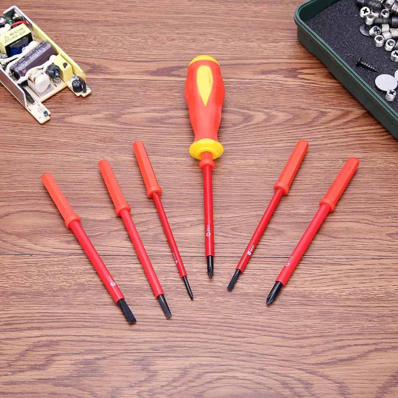 4Pcs 7Pcs Insulated Screwdriver Set 1000V Electrician Dedicated Slotted Phillips High Voltage Resistant Screw Driver Repair Tool