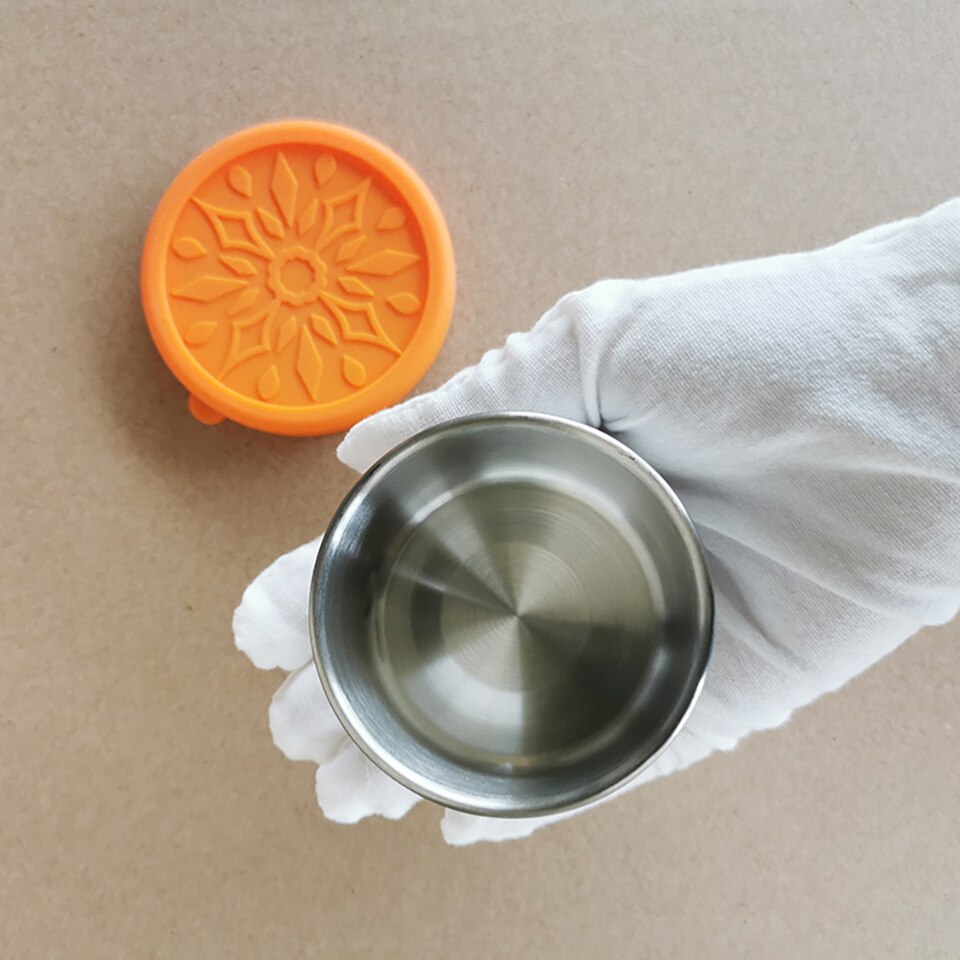 2PCS Portable Mini Sauce Storage Containers with Lid Stainless Steel Dipping Sauce Cups Fits in Bento Box For Lunch Salad