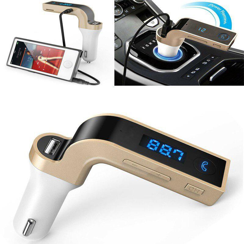 1pc Kit de coche manos libres Bluetooth FM Transmisor de Radio MP3 jugador cargador USB adaptador de cargador de teléfono para el coche Kit de accesorios de coche