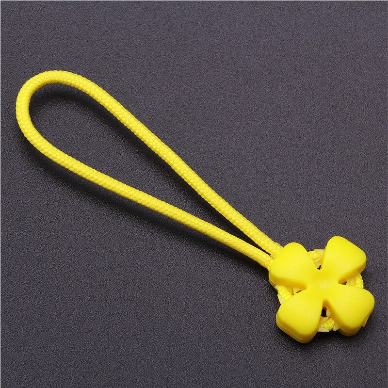 1000 Pieces/Lot Zipper Slider Zipper Slip Rope Pull Puller Detachable Clip Slider Cord For Clothes Bags Garment Accessory: yellow
