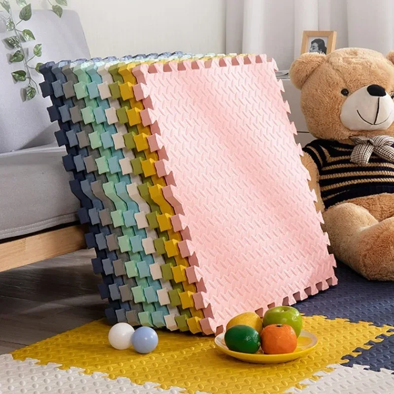 4Pcs Verdikking Mat Voor Kids Kinderen Schuim Vloer Kinderen Stiksels Kruipen Klimmen Thuis Slaapkamer Woonkamer Tatami Spelen mat