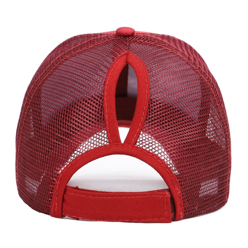 Sommer kvinder baseball kasket camouflage afslappet hestehale snapback hat mesh kvindelig justerbar hip hop kasket