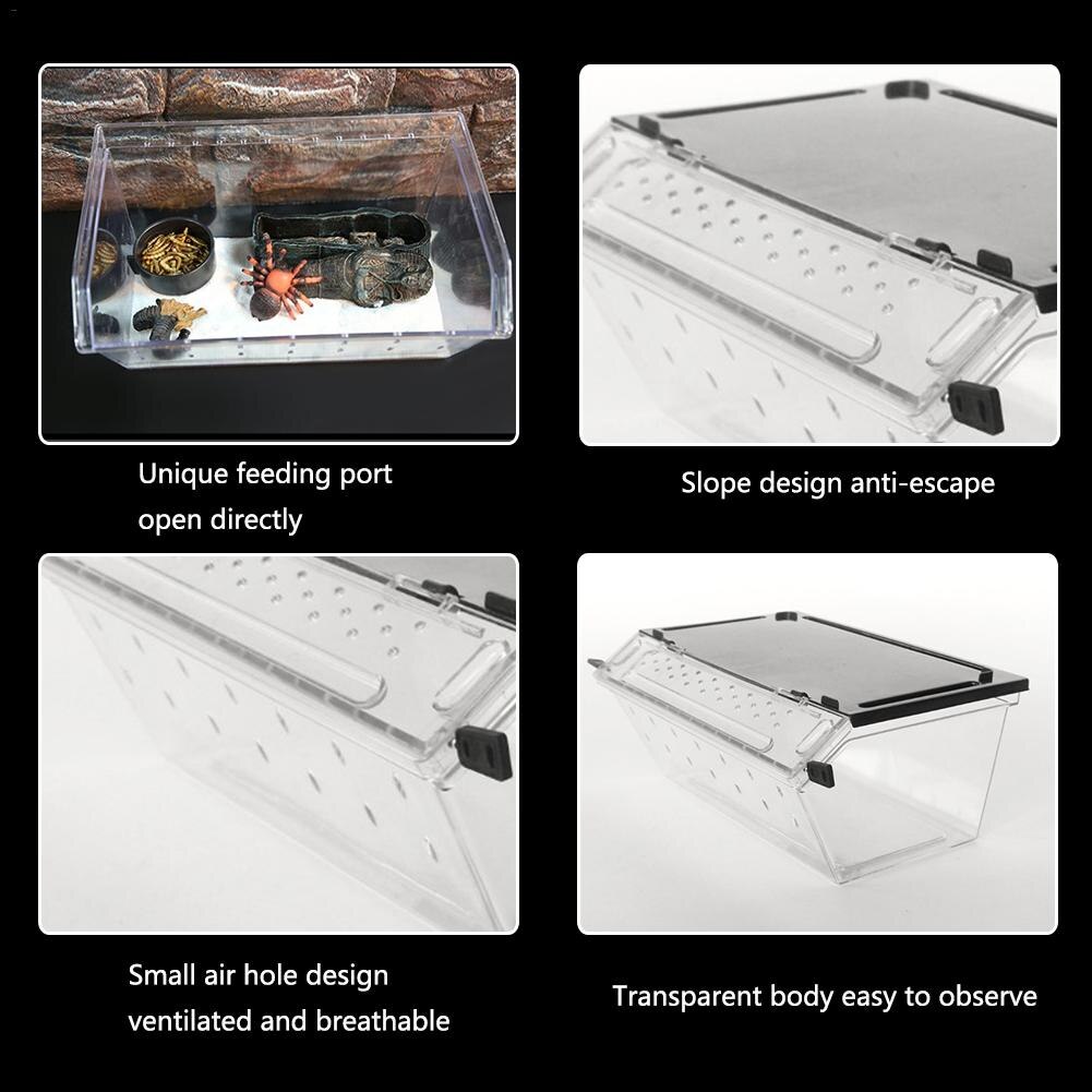 1 caja antideslizante para terrario para reptiles, caja de vivienda con forma de serpiente, Araña, lagarto, escorpión, Rana con cuernos, caja para cría de Gecko
