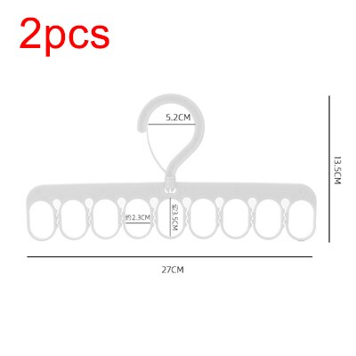 Kleerhanger Rok Hangers Voor Kleding Droogrek Voor Kleding Rack Wonder Doek Hanger Kleding Rek Broek Hangers: white-2pcs