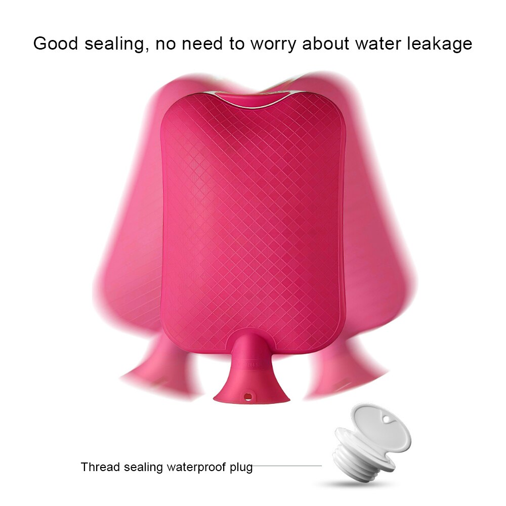 Water Bottle Knitted Cover Solid Color Water-filled Bag Cloth Cover Hand Warmer Winter Soft Water Bottle 3000ml