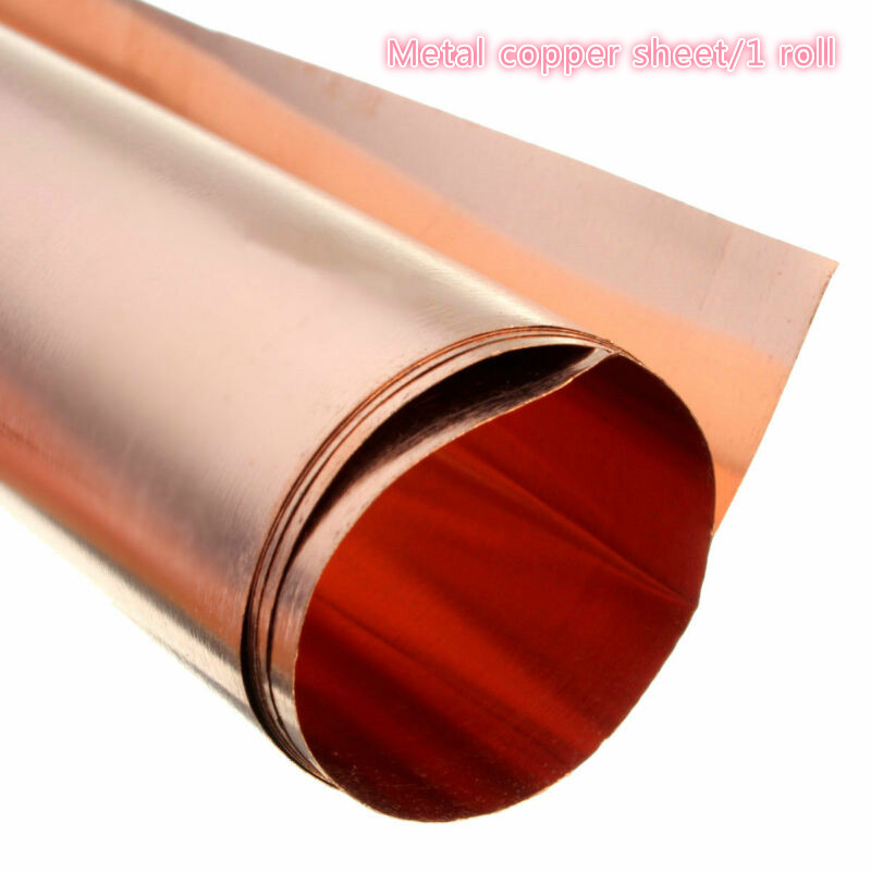 99.9%  kopparplåtar metall konstmaterial gör-det-själv handgjort material tunn metallfolierulle 0.1 x 200 x 500mm/1 rulle
