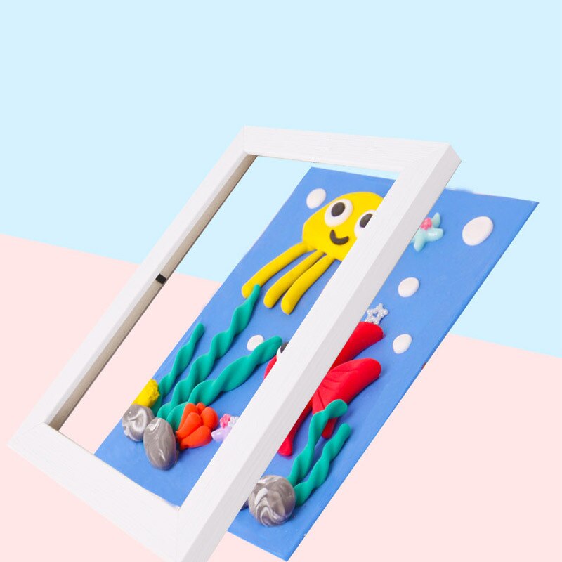Gjør-det-selv-ramme ultralett leiresett fantasimaleri kontor hjemmeinnredning miniatyr montering fotomodell puslespill leker til låve