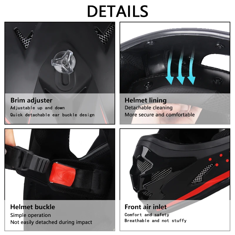 Enviar gafas DOT Adulto Mujer Hombres Cascos únicos Motocross Off Road Casco Downhill