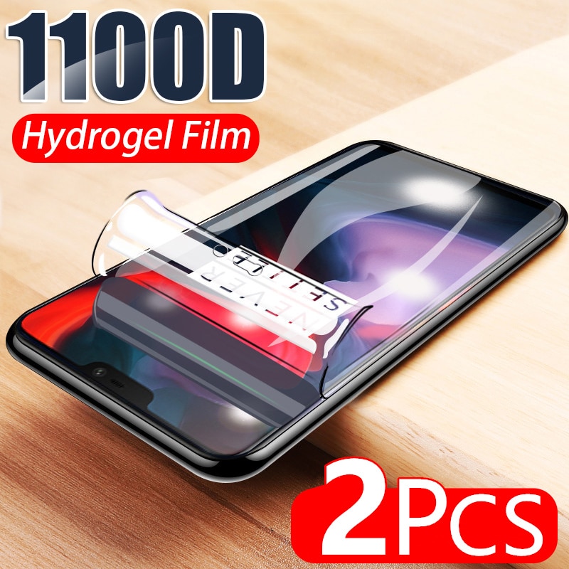 2Pcs 1100D Hydrogel Soft Film On The For Oneplus 8 Pro 7 Lite 7T 6 6T 5 5T 8T Screen Protector Full Protective Film Not Glass