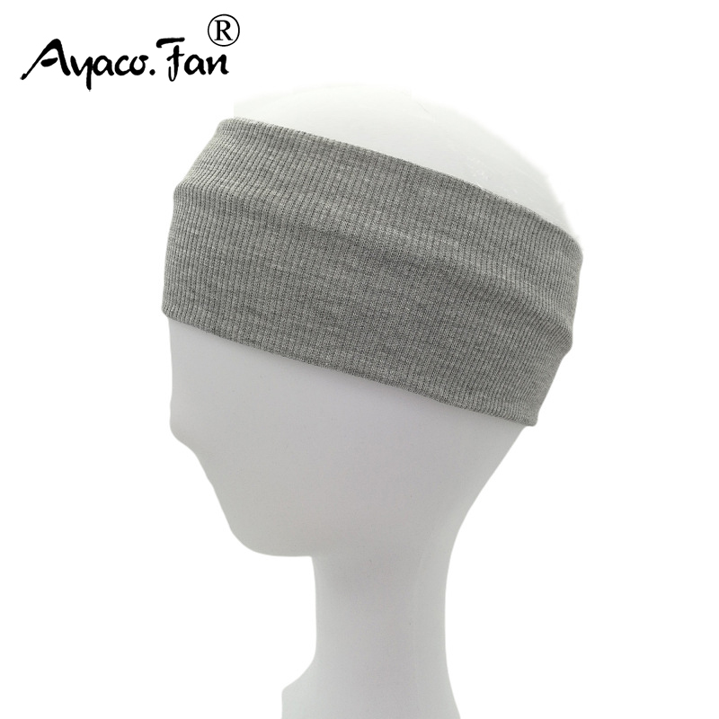 Solid Knitted Headband for Women Girls Autumn Winter Sport Yoga Sweat Uptake Headwear Elastic Hairbands Hair Accessories