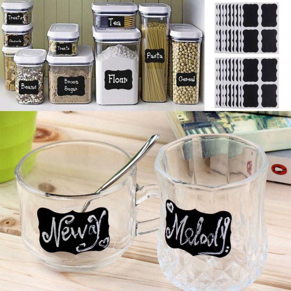 36pcs/set Chalkboard Sticker Chalk Board Stickers Craft Jar Labels for Kitchen