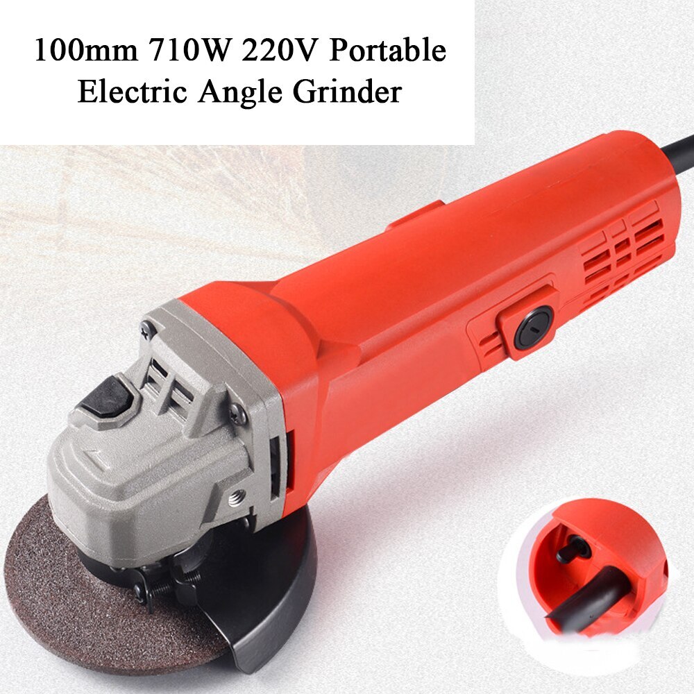 100mm 710W 220V Portable Electric Angle Grinder Multifunctional Handheld Polisher Grinder Polishing Grinding Cutting Machine