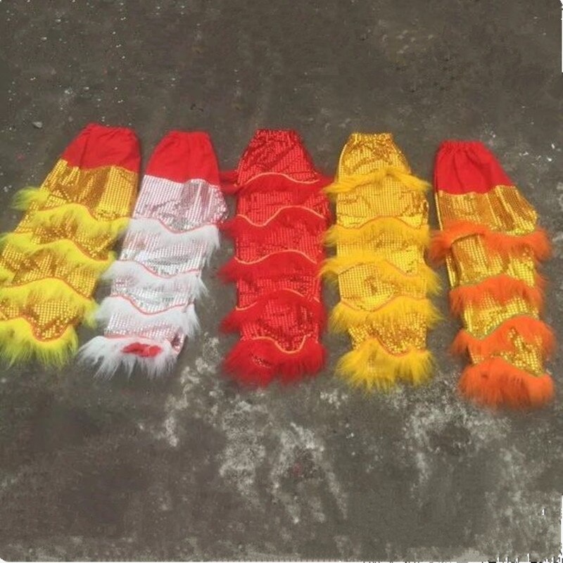 Sequin Volwassenen Chinese Leeuw Danser Broek Leeuwendans Bont Kostuum Carnaval Festival Slijtage Nieuwjaar Stage Prestaties Kleding