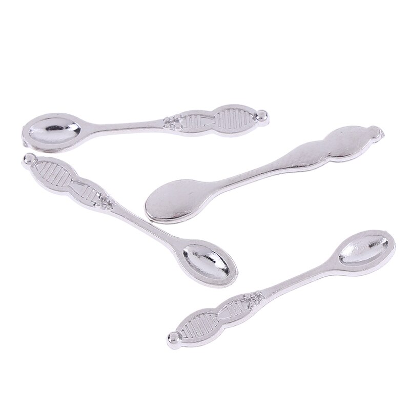 12Stck Simulation Küche Lebensmittel Möbel Spielzeug Puppe haus Miniatur Zubehör 1:12 Gabel Messer Suppe Löffel Geschirr