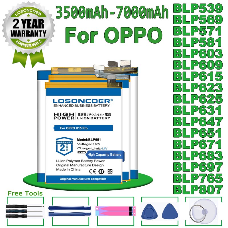 For OPPO R15 Pro A91 A7X 18013 1805 A37 R7S R7s R7SM R7st Find X A77 A73 A73S A73T R9 R9TM A79 R9S PLUS F11 Pro Find 7 Battery