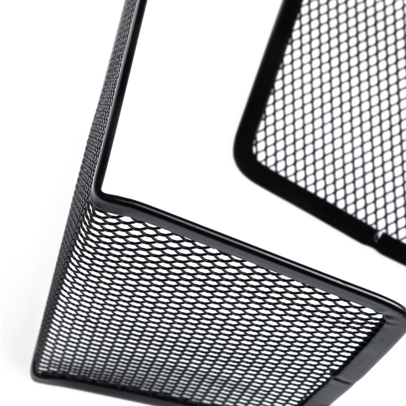1 Pair Metal Mesh Desk Organizer Desktop Office Home Bookends Book Holder Black