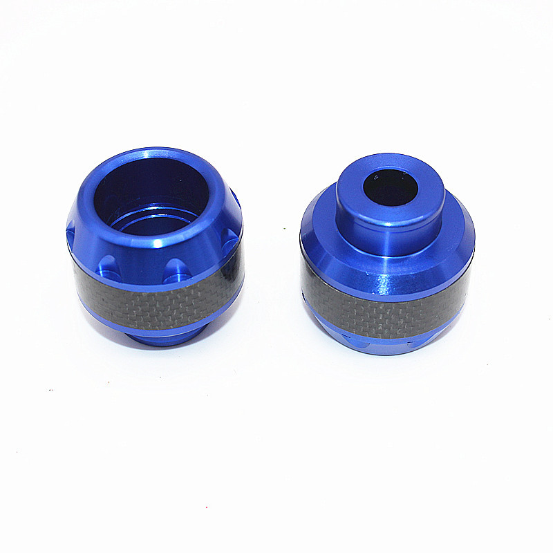 Protector Universal contra choques para motocicleta, Protector de horquilla delantera de aluminio, protección para rueda de motocicleta, deslizador de tapa contra choques, 2 uds.: Verde militar