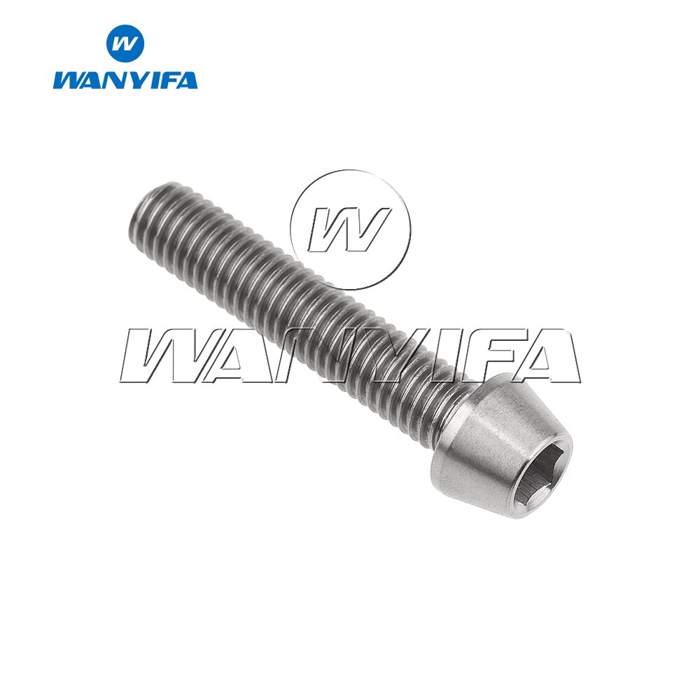 Titanium Bolts M8 x40mm Allen Key Taper Head Screw for Bicycle Motorcycle Car Grade 5 Titanium Ti Bolt