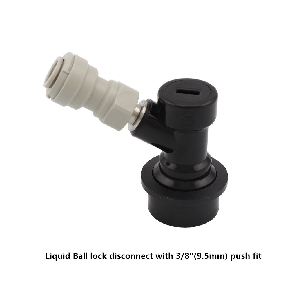 Conector de bloqueo de bola de barril Corny para elaboración casera y Speedfit 5/16 "3/8" -1/4 "FFL Push-Fit para barril de cerveza Cornelius desconexión rápida: Gris claro