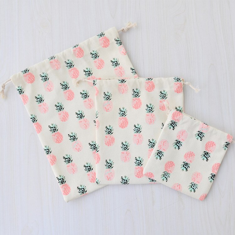 Bærbare snøre tasker pige sko tasker kvinder bomuld rejse pose opbevaring tøj håndtaske makeup taske