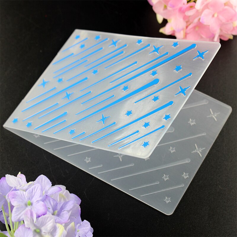 Carpetas de relieve de plástico de meteorito para manualidades de papel de Scrapbooking/suministros de decoración de tarjetas P020
