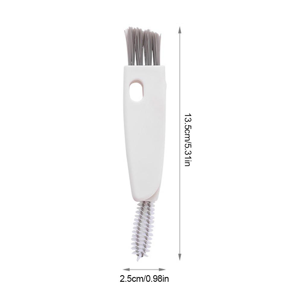 Dubbele Hoofd Groef Kloof Nylon Glas Borstel Lange Steel Cup Borstel Huishoudelijke Thee Keuken Wassen Cup Borstel Schoon Tool