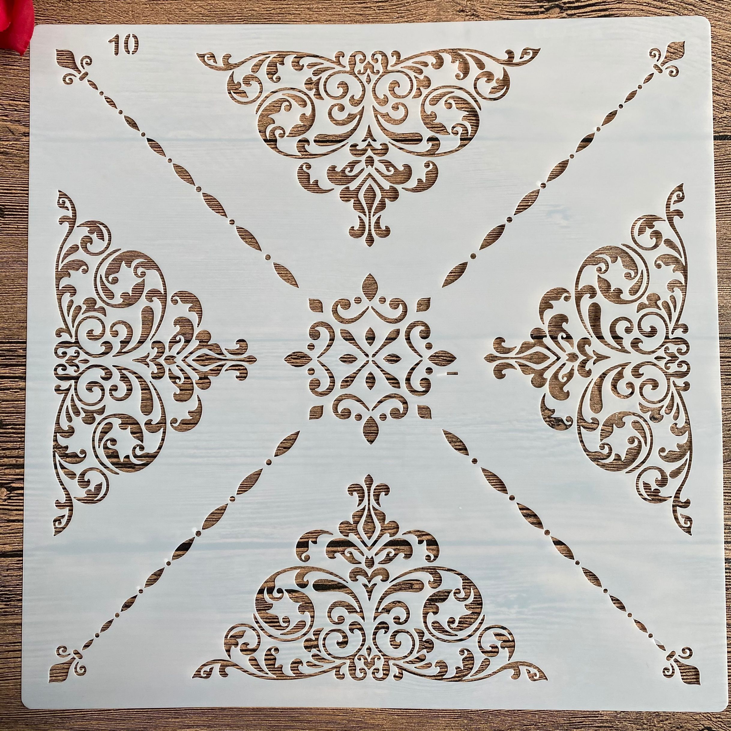Molde de mandala para manualidades diy, tamaño de 30x30cm, para pintar plantillas, estampadas álbum de fotos, tarjeta de papel en relieve en madera, tela, pared 2022: 10
