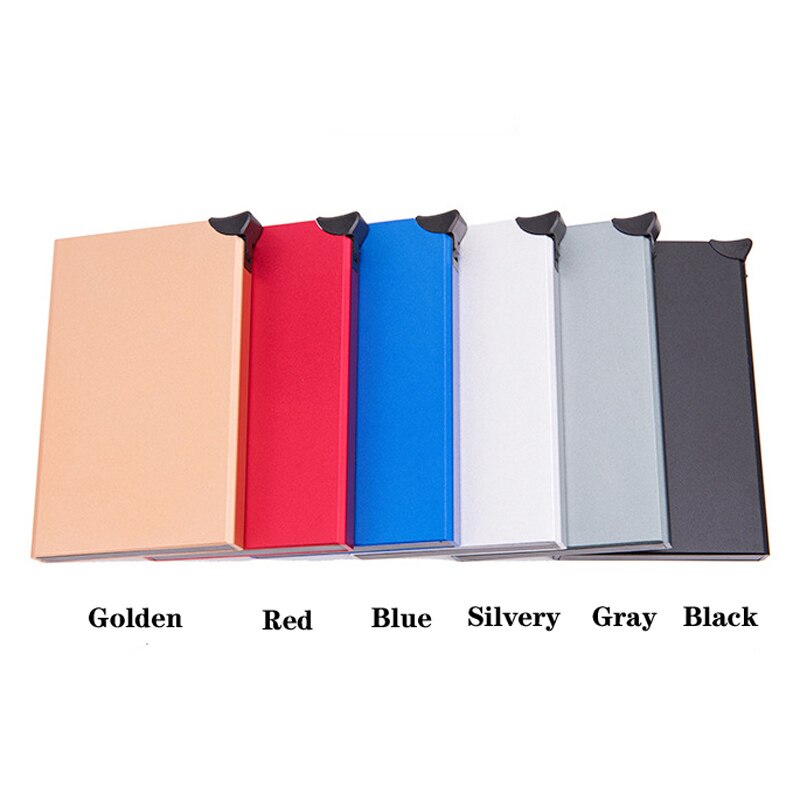 Maideduod High-grade Men Credit Card Holder Business ID Card Case Automatic RFID Card Holder Aluminium Bank Card Wallets